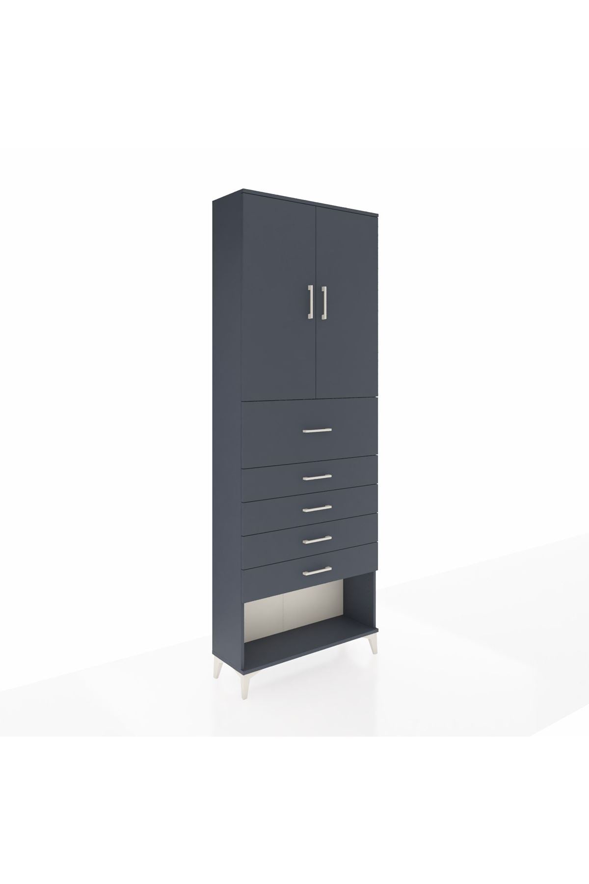 Arges Dolap 3 Raflı 5 Çekmeceli 2 Kapaklı 88x30x243 - S33M127V5A
