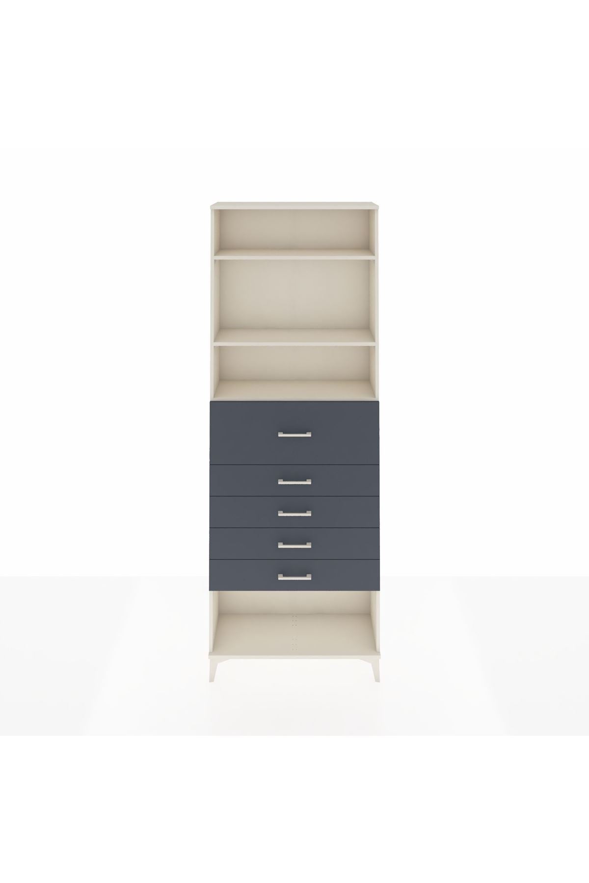 Arges Dolap 3 Raflı 5 Çekmeceli 88x30x243 - S33M128V2A
