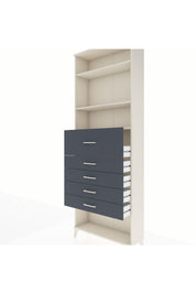 Arges Dolap 3 Raflı 5 Çekmeceli 88x30x243 - S33M128V2A