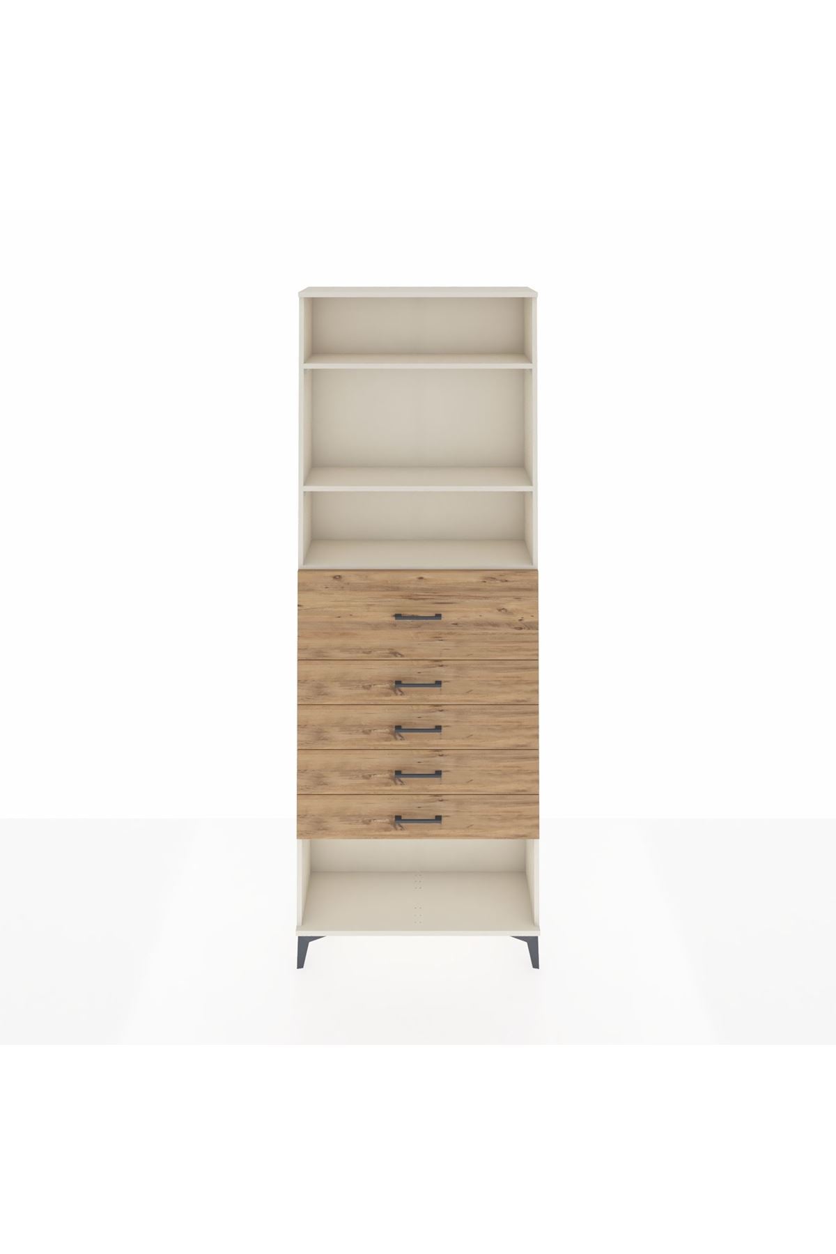 Arges Dolap 3 Raflı 5 Çekmeceli 88x30x243 - S33M128V3A