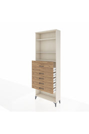 Arges Dolap 3 Raflı 5 Çekmeceli 88x30x243 - S33M128V3A
