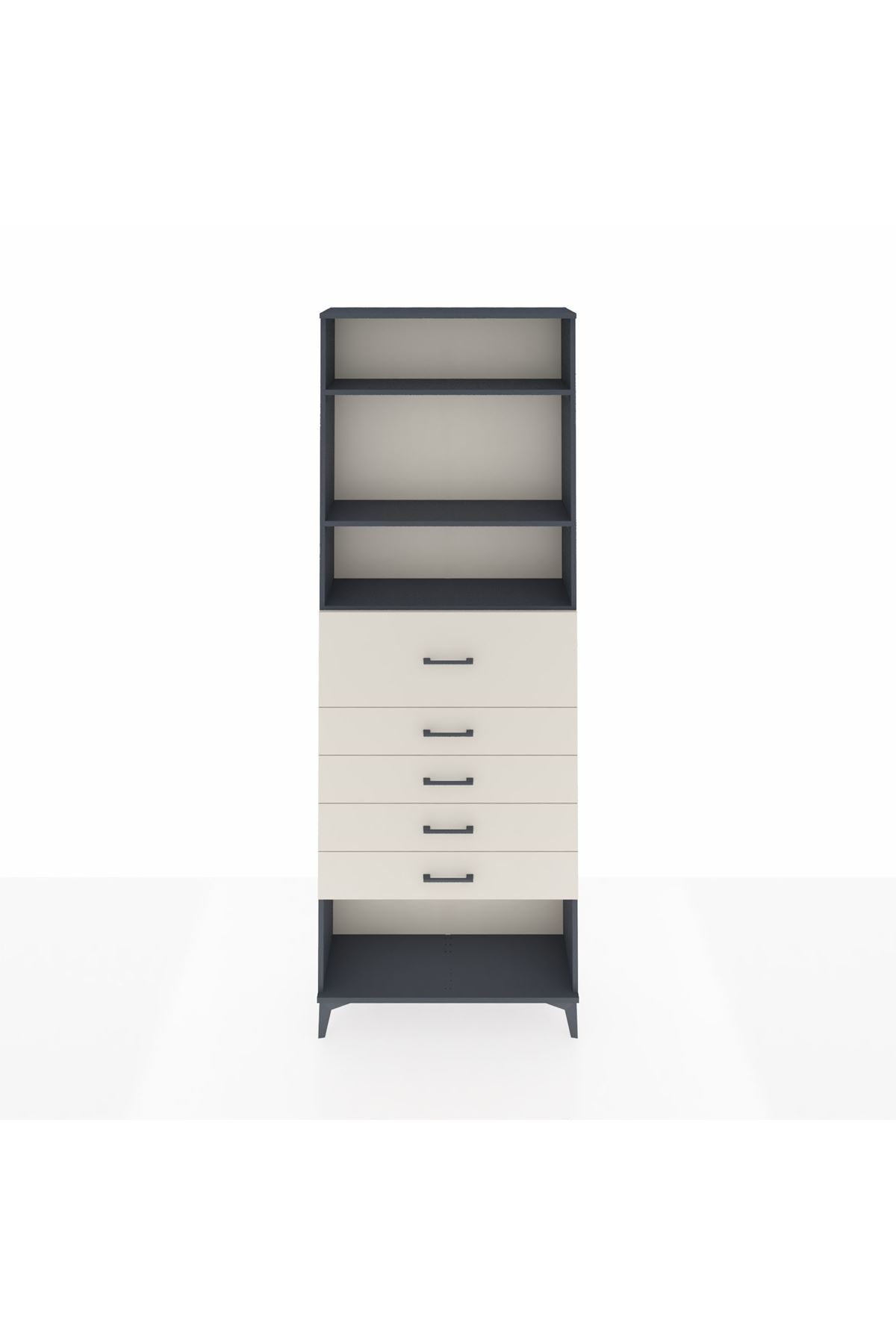 Arges Dolap 3 Raflı 5 Çekmeceli 88x30x243 - S33M128V4A