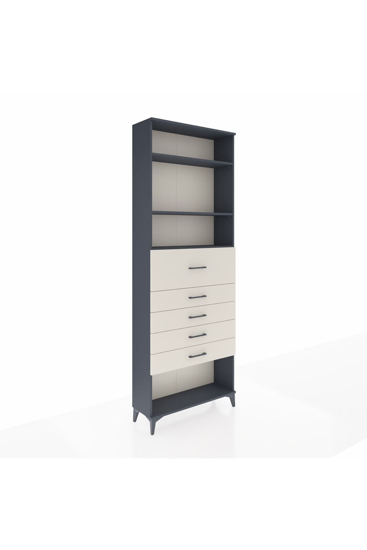 Arges Dolap 3 Raflı 5 Çekmeceli 88x30x243 - S33M128V4A