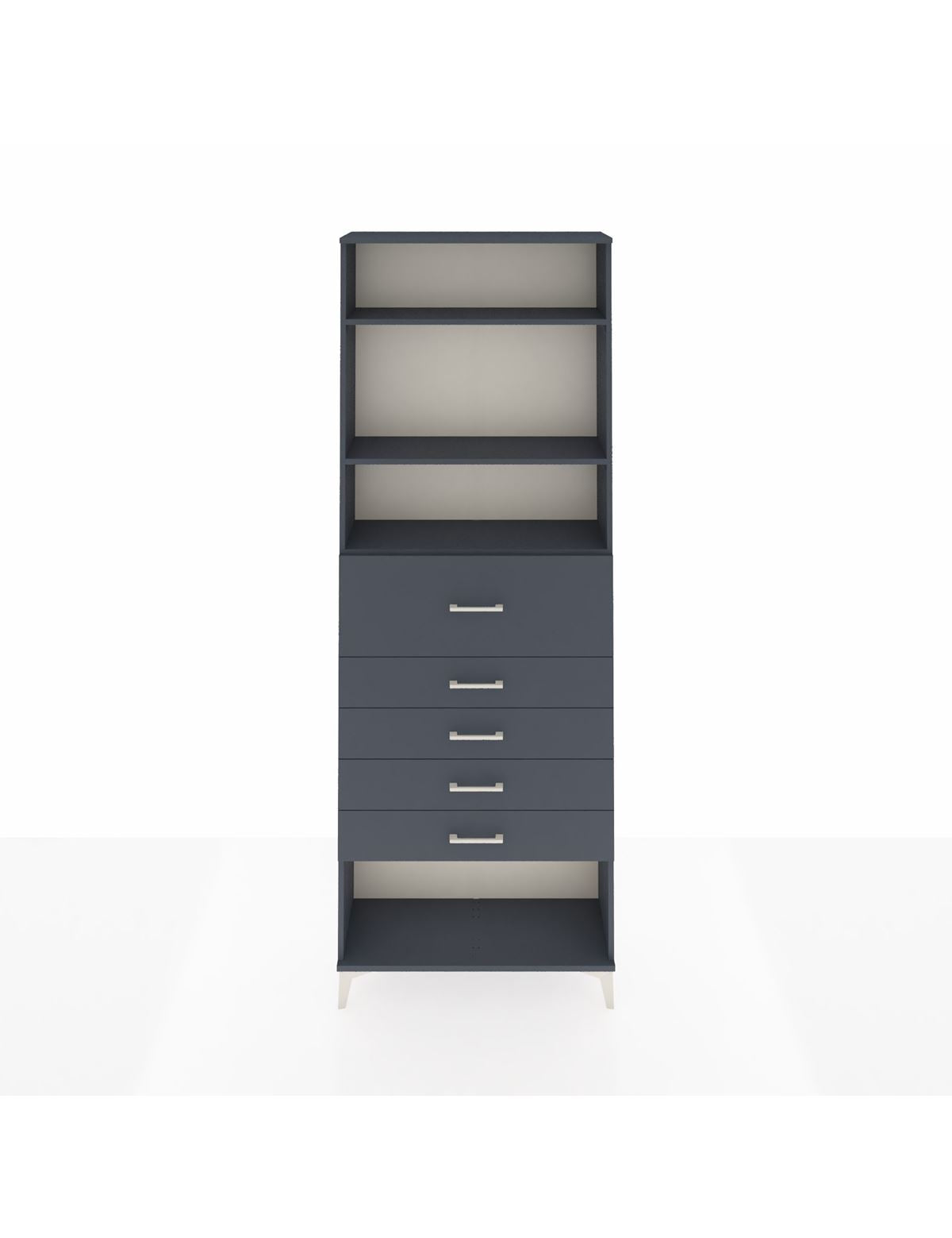 Arges Dolap 3 Raflı 5 Çekmeceli 88x30x243 - S33M128V5A