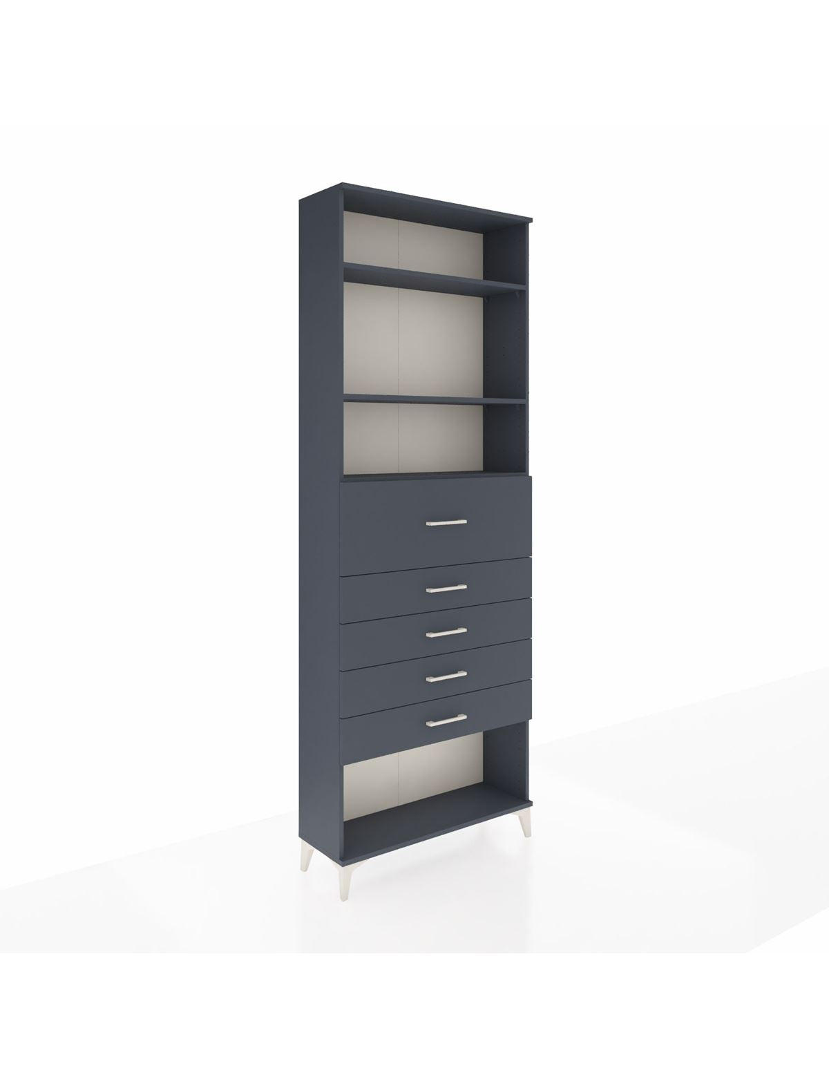 Arges Dolap 3 Raflı 5 Çekmeceli 88x30x243 - S33M128V5A