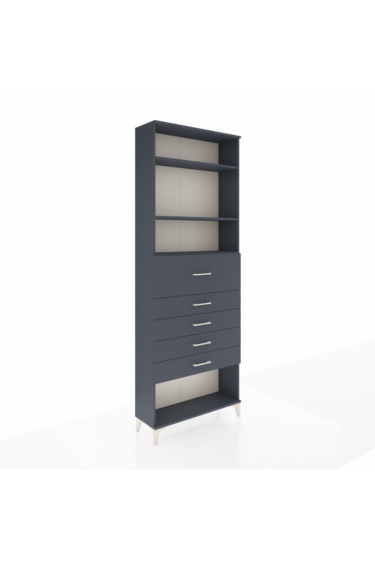 Arges Dolap 3 Raflı 5 Çekmeceli 88x30x243 - S33M128V5A