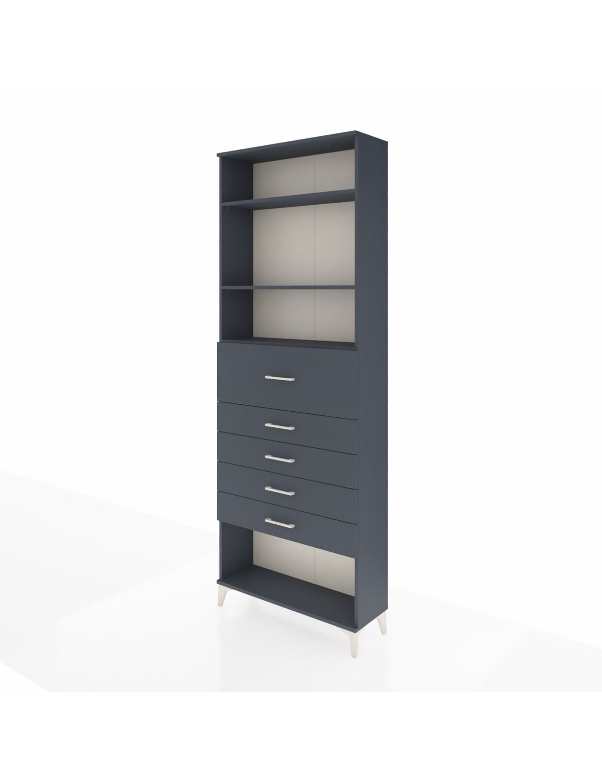 Arges Dolap 3 Raflı 5 Çekmeceli 88x30x243 - S33M128V5A