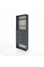 Arges Dolap 3 Raflı 5 Çekmeceli 88x30x243 - S33M128V5A