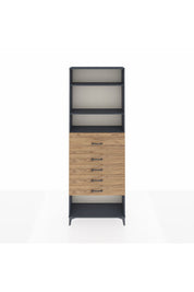 Arges Dolap 3 Raflı 5 Çekmeceli 88x30x243 - S33M128V6A