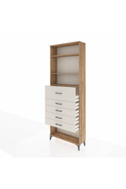 Arges Dolap 3 Raflı 5 Çekmeceli 88x30x243 - S33M128V7A