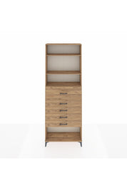 Arges Dolap 3 Raflı 5 Çekmeceli 88x30x243 - S33M128V9A