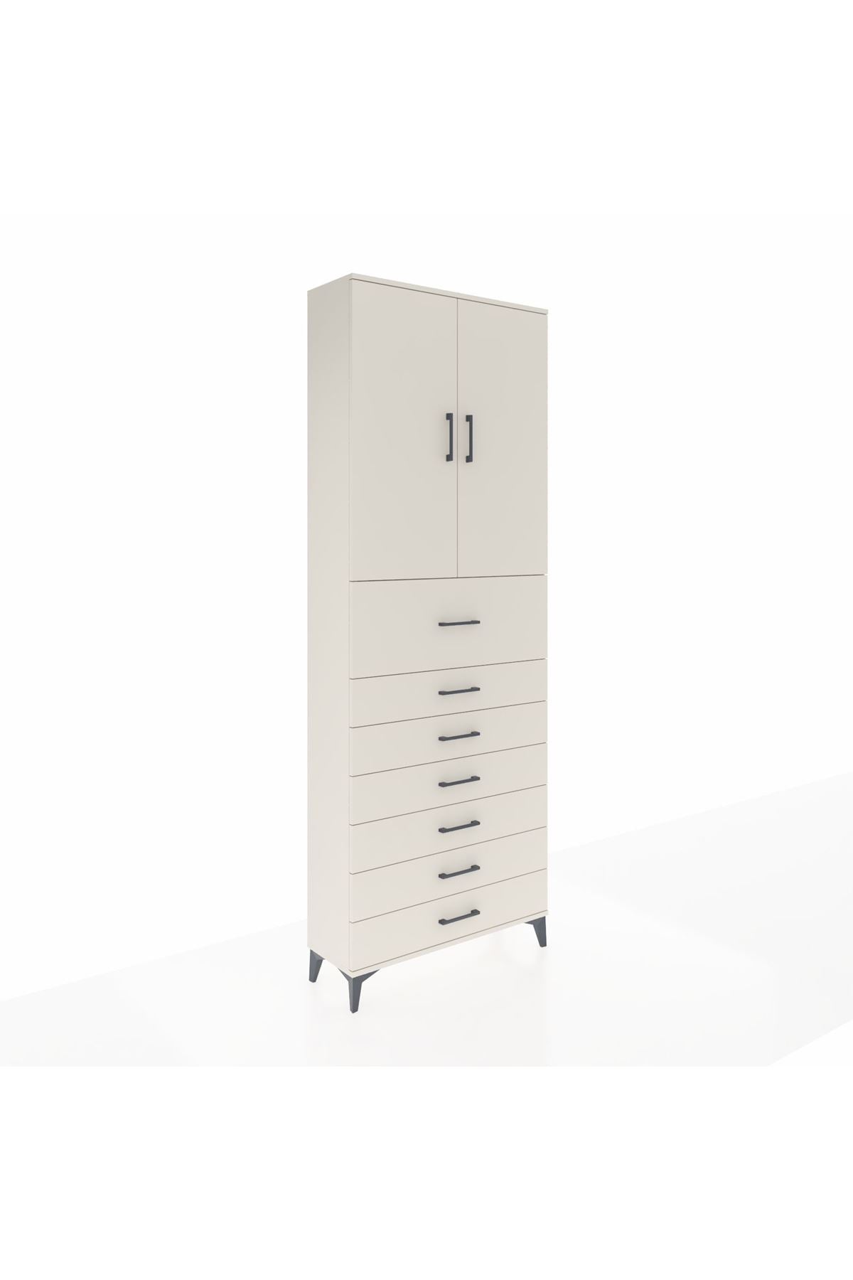 Arges Dolap 3 Raflı 7 Çekmeceli 2 Kapaklı 88x30x243 - S33M129V1A
