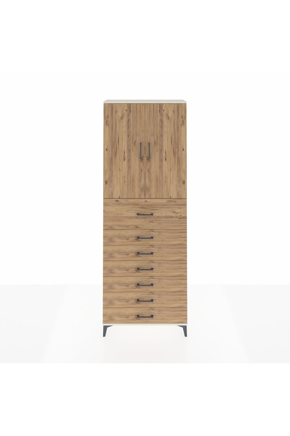 Arges Dolap 3 Raflı 7 Çekmeceli 2 Kapaklı 88x30x243 - S33M129V3A