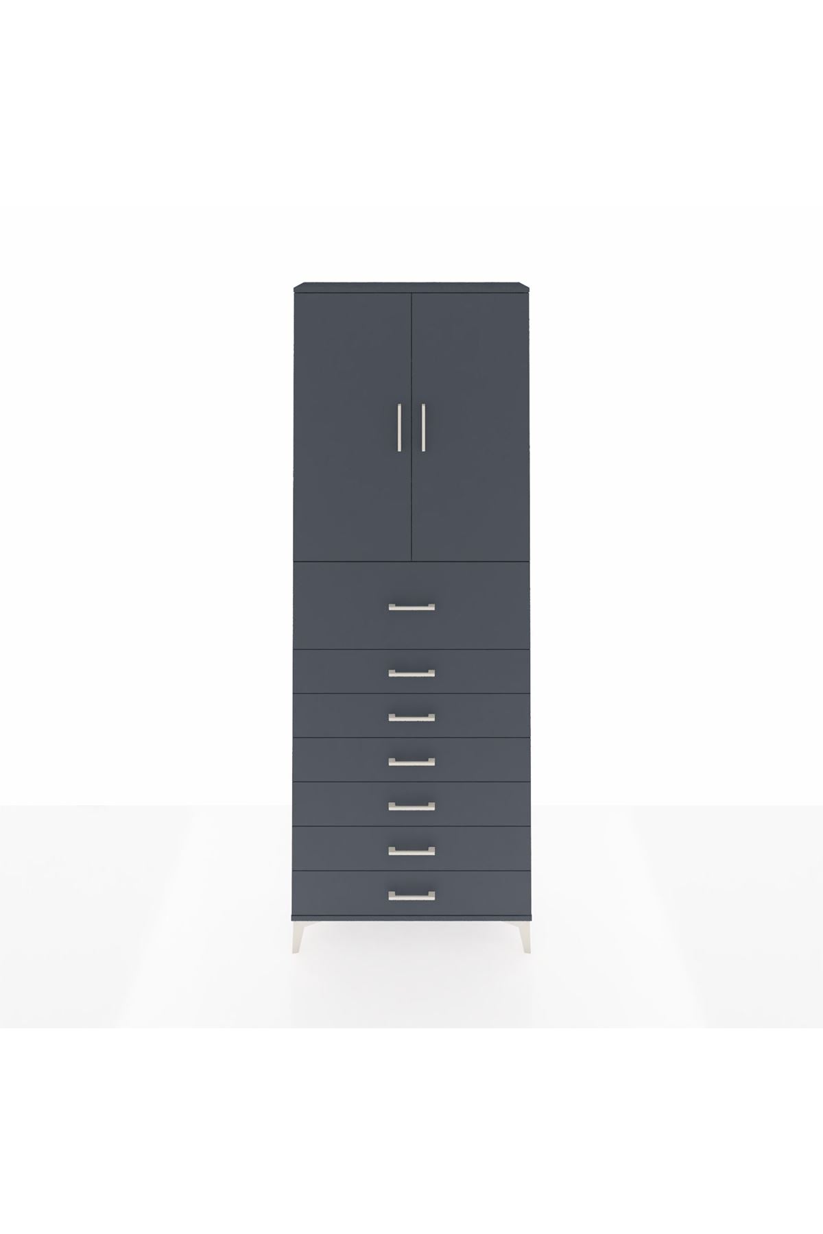 Arges Dolap 3 Raflı 7 Çekmeceli 2 Kapaklı 88x30x243 - S33M129V5A