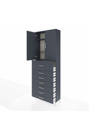 Arges Dolap 3 Raflı 7 Çekmeceli 2 Kapaklı 88x30x243 - S33M129V5A