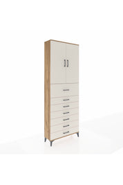 Arges Dolap 3 Raflı 7 Çekmeceli 2 Kapaklı 88x30x243 - S33M129V7A