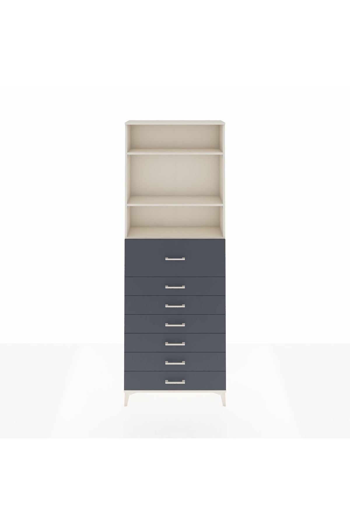 Arges Dolap 3 Raflı 7 Çekmeceli 88x30x243 - S33M130V2A