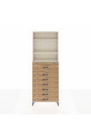Arges Dolap 3 Raflı 7 Çekmeceli 88x30x243 - S33M130V3A