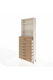 Arges Dolap 3 Raflı 7 Çekmeceli 88x30x243 - S33M130V3A