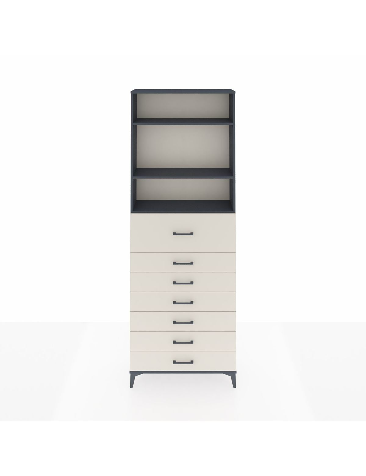 Arges Dolap 3 Raflı 7 Çekmeceli 88x30x243 - S33M130V4A