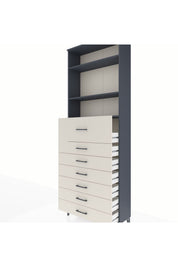 Arges Dolap 3 Raflı 7 Çekmeceli 88x30x243 - S33M130V4A