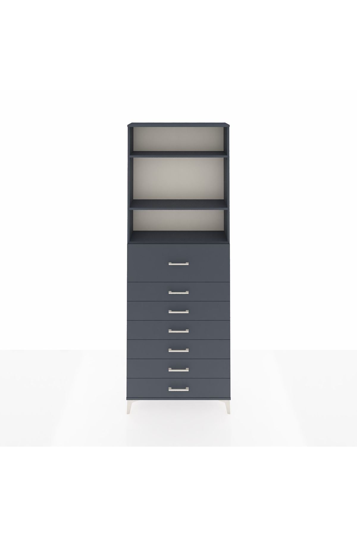 Arges Dolap 3 Raflı 7 Çekmeceli 88x30x243 - S33M130V5A