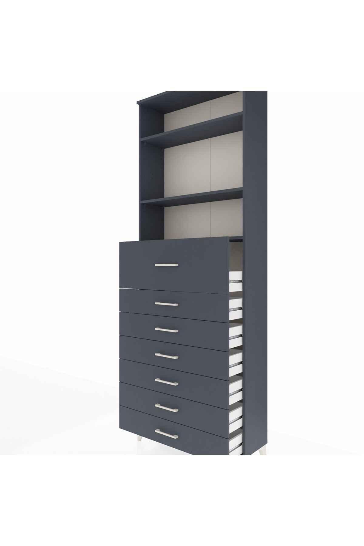 Arges Dolap 3 Raflı 7 Çekmeceli 88x30x243 - S33M130V5A