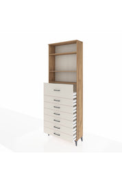 Arges Dolap 3 Raflı 7 Çekmeceli 88x30x243 - S33M130V7A