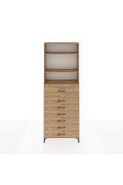 Arges Dolap 3 Raflı 7 Çekmeceli 88x30x243 - S33M130V9A