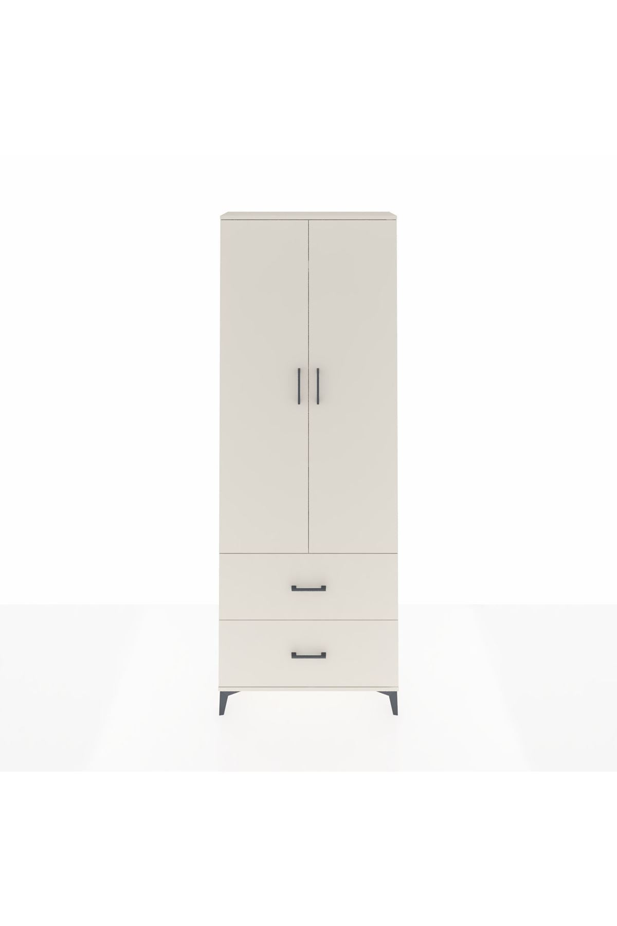 Arges Dolap 4 Raflı 2 Çekmeceli 2 Kapaklı 88x30x243 - S33M131V1A
