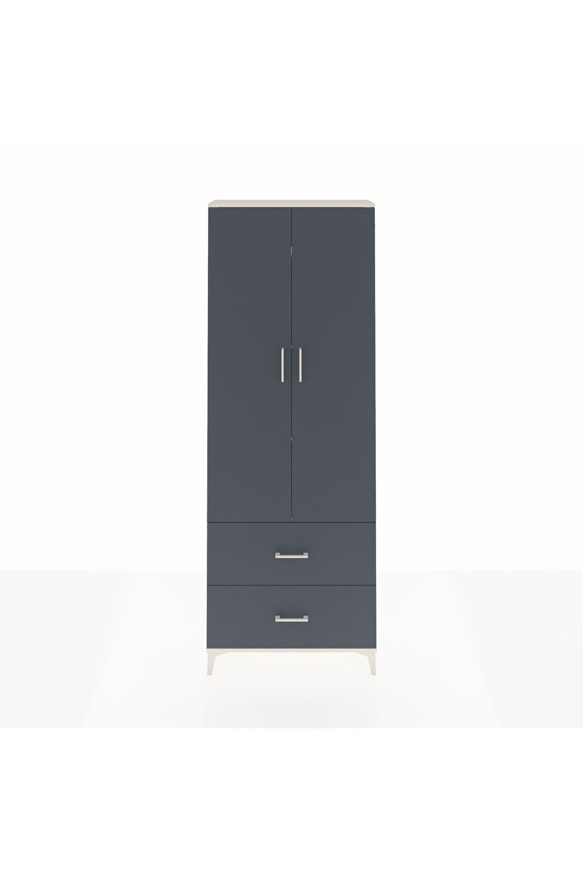 Arges Dolap 4 Raflı 2 Çekmeceli 2 Kapaklı 88x30x243 - S33M131V2A