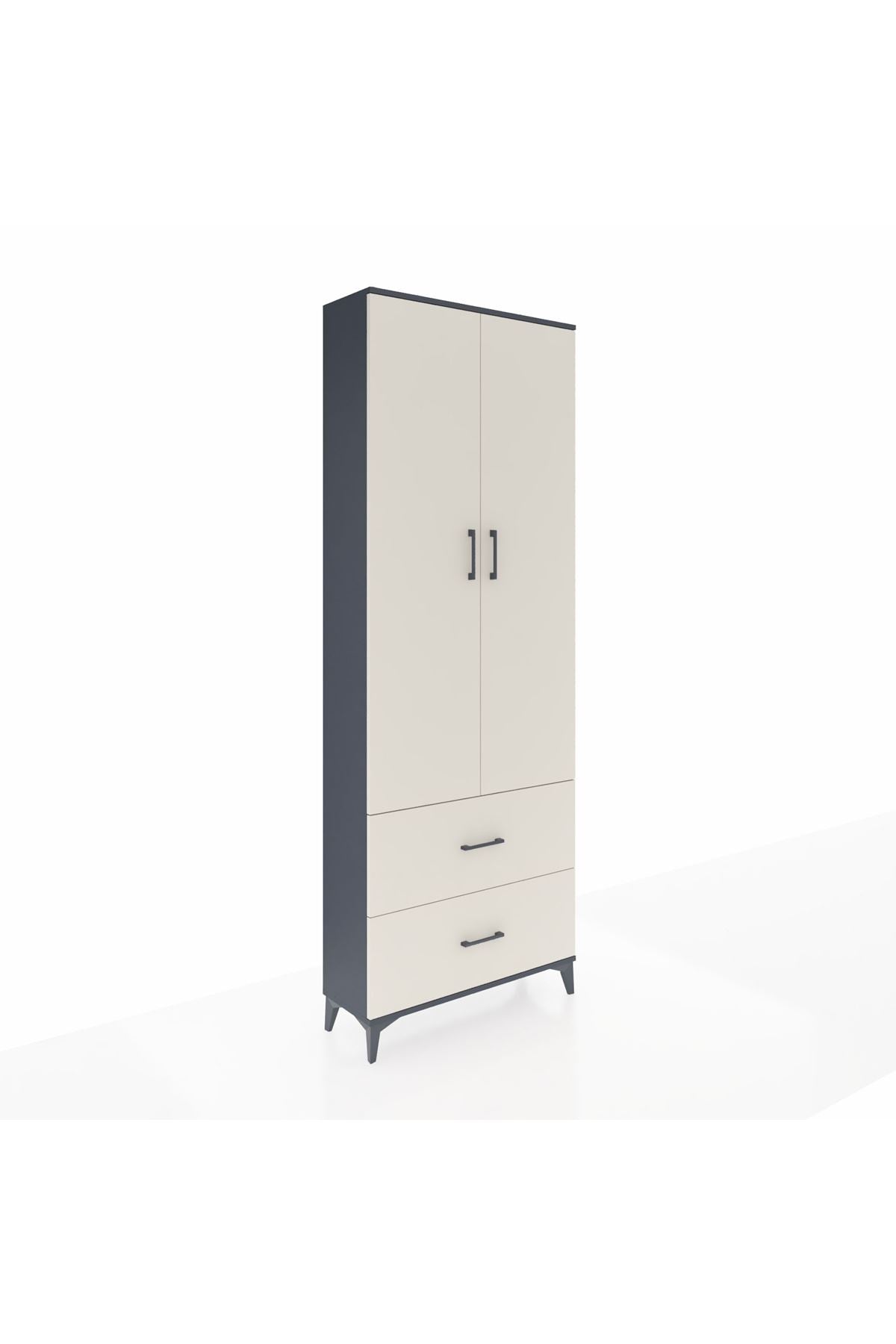 Arges Dolap 4 Raflı 2 Çekmeceli 2 Kapaklı 88x30x243 - S33M131V4A