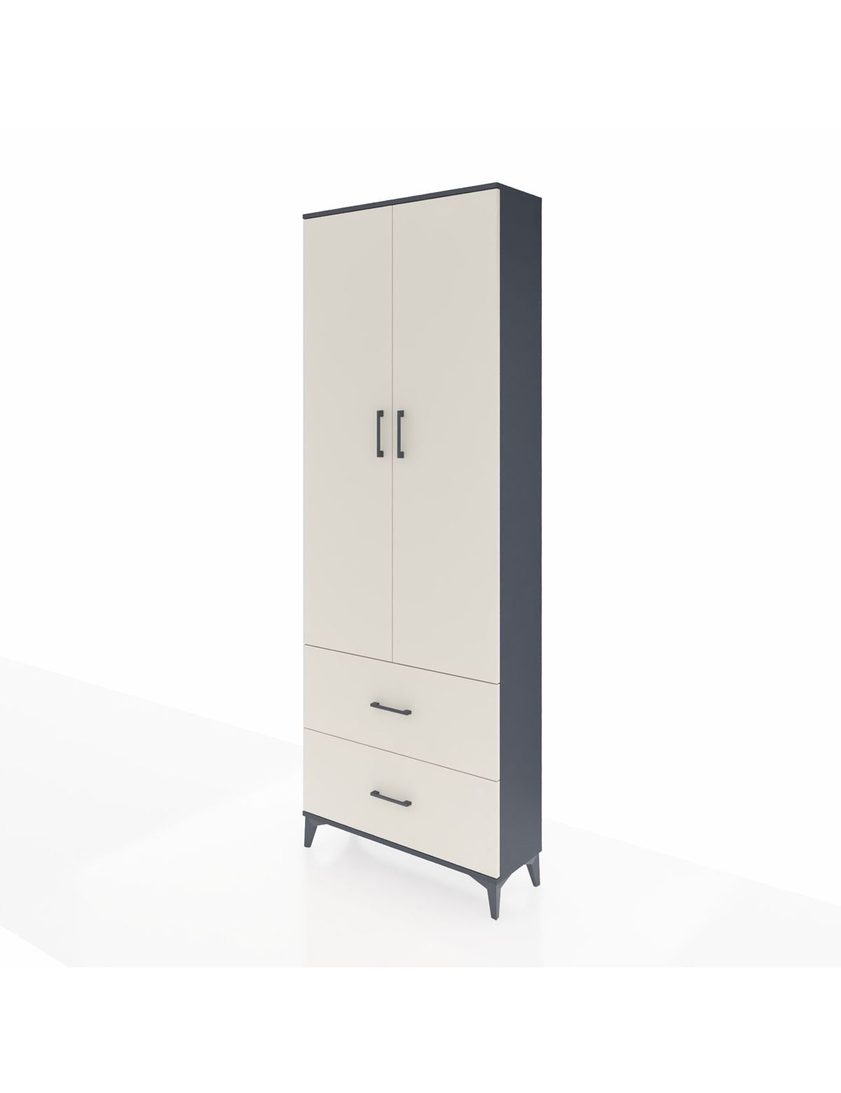 Arges Dolap 4 Raflı 2 Çekmeceli 2 Kapaklı 88x30x243 - S33M131V4A