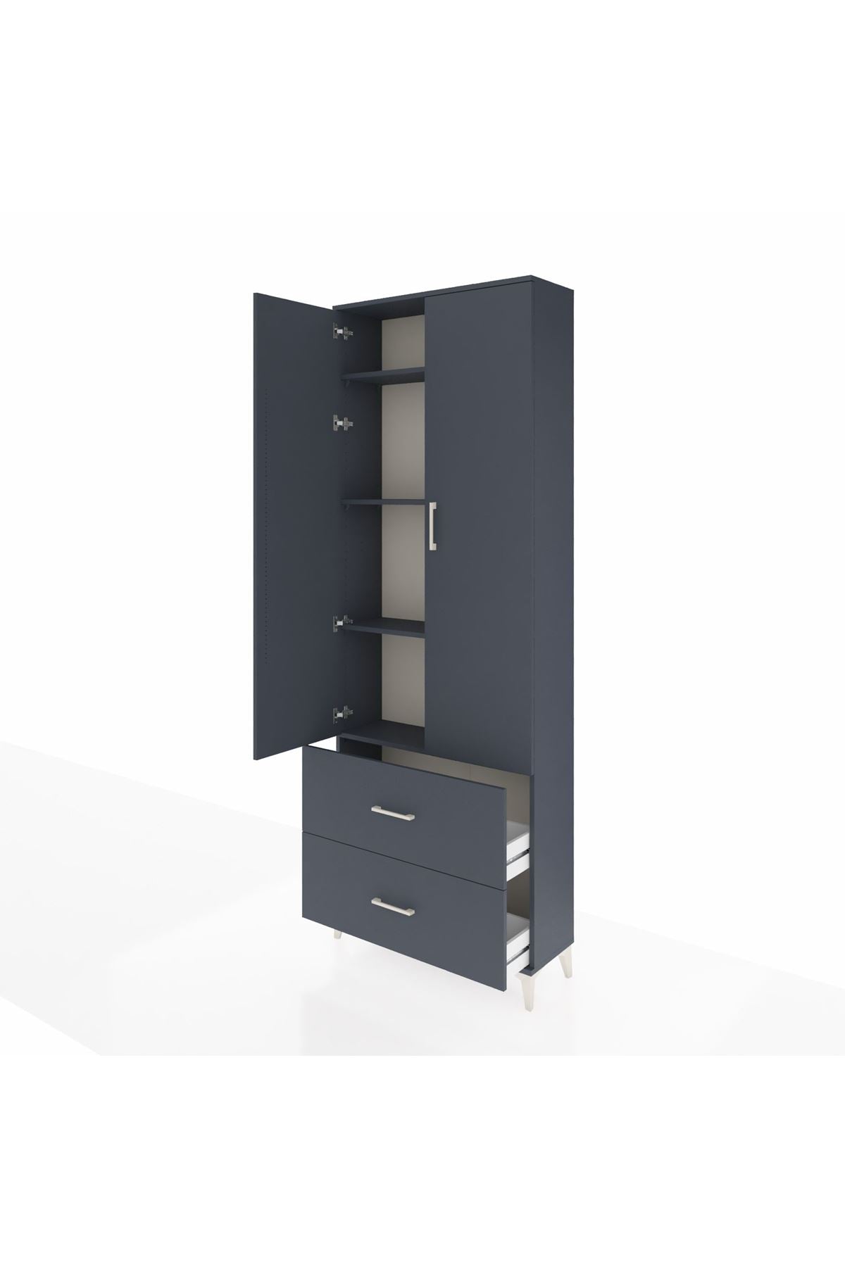 Arges Dolap 4 Raflı 2 Çekmeceli 2 Kapaklı 88x30x243 - S33M131V5A