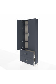 Arges Dolap 4 Raflı 2 Çekmeceli 2 Kapaklı 88x30x243 - S33M131V5A