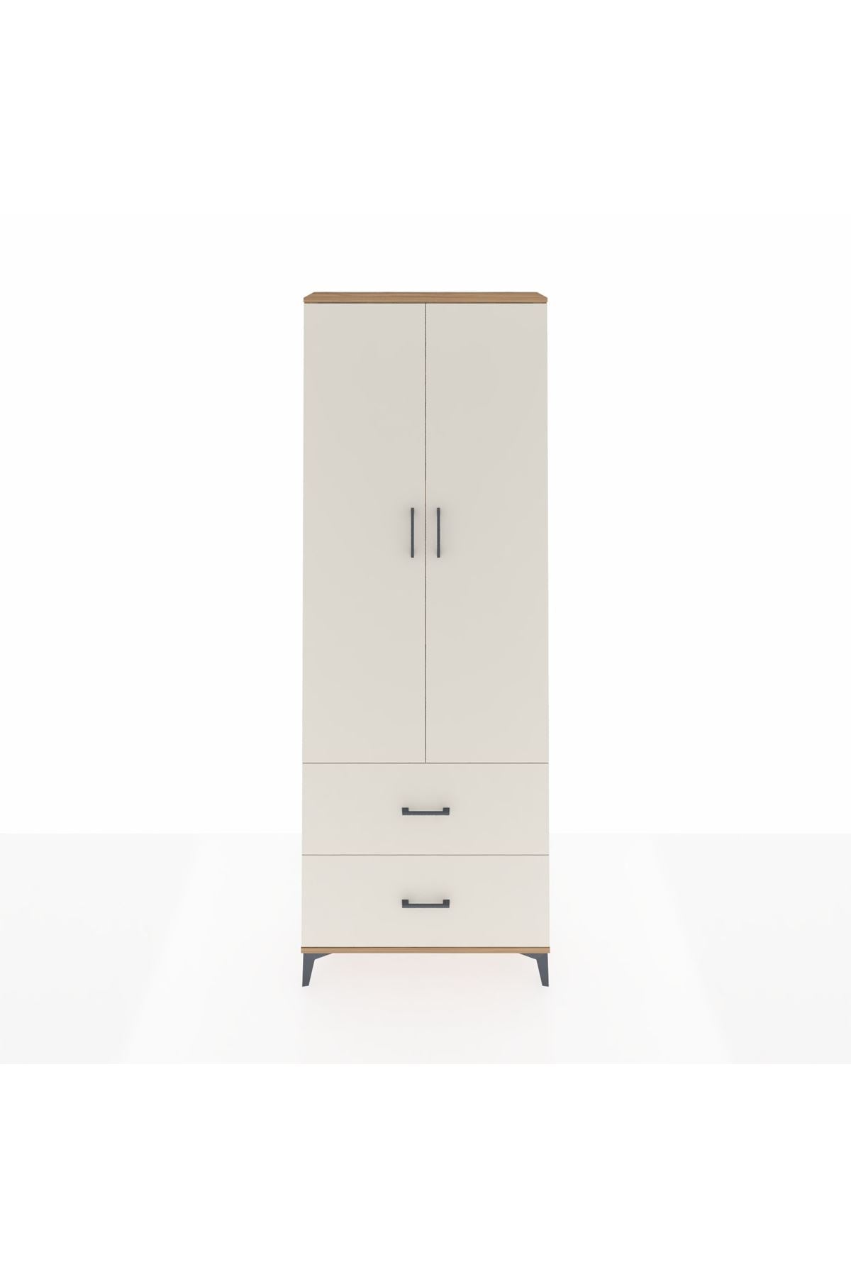 Arges Dolap 4 Raflı 2 Çekmeceli 2 Kapaklı 88x30x243 - S33M131V7A