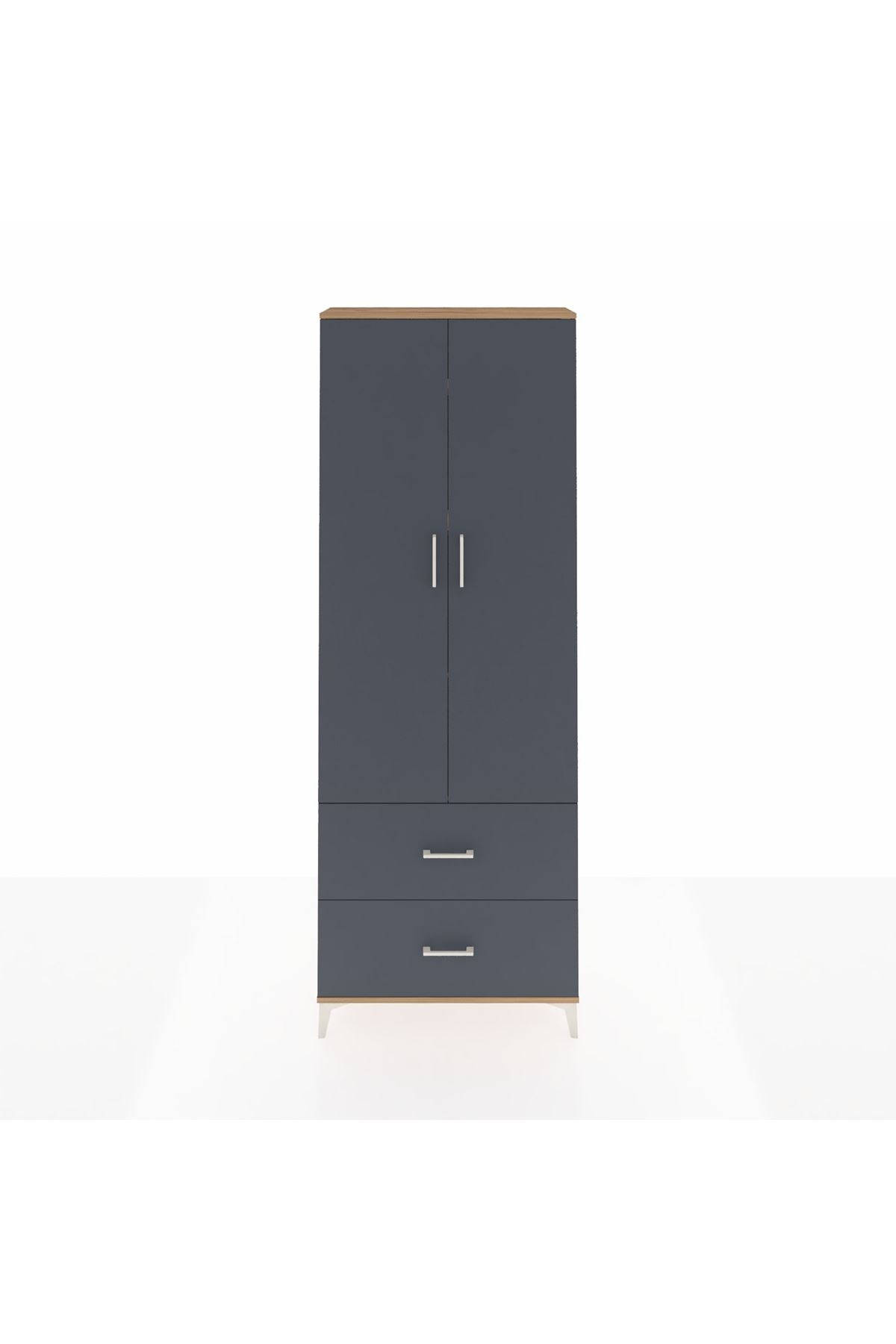 Arges Dolap 4 Raflı 2 Çekmeceli 2 Kapaklı 88x30x243 - S33M131V8A