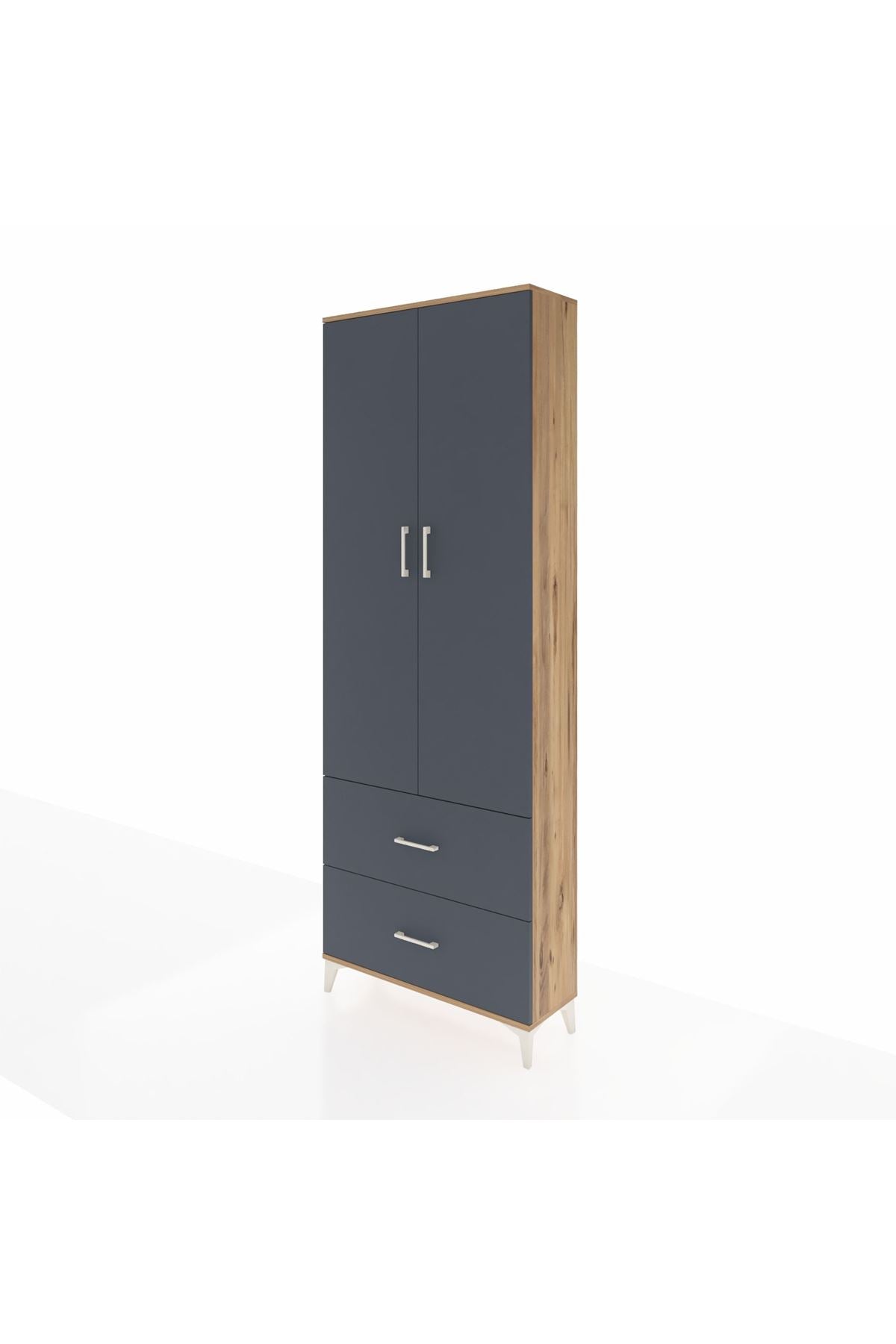 Arges Dolap 4 Raflı 2 Çekmeceli 2 Kapaklı 88x30x243 - S33M131V8A