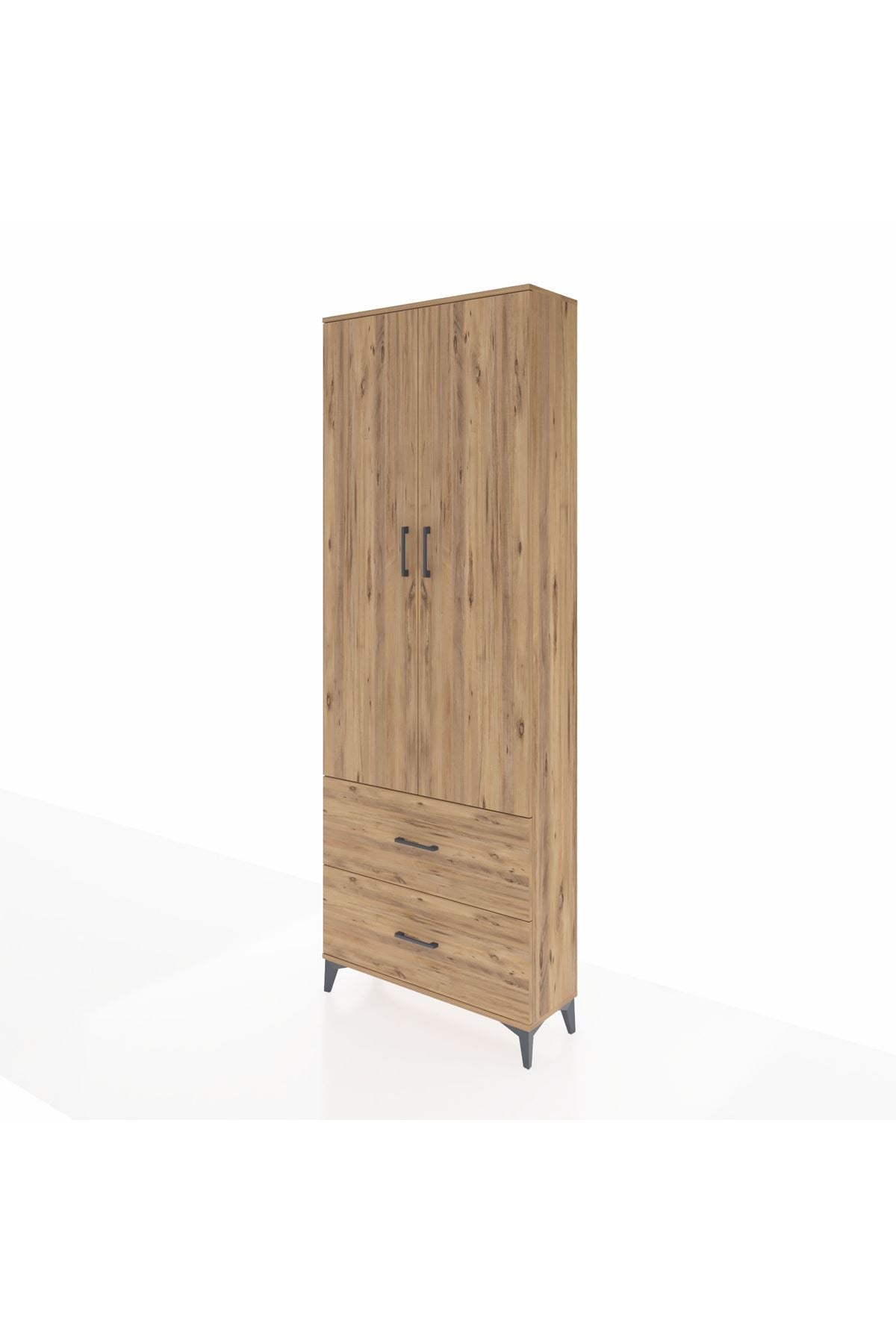 Arges Dolap 4 Raflı 2 Çekmeceli 2 Kapaklı 88x30x243 - S33M131V9A