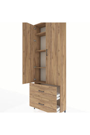 Arges Dolap 4 Raflı 2 Çekmeceli 2 Kapaklı 88x30x243 - S33M131V9A