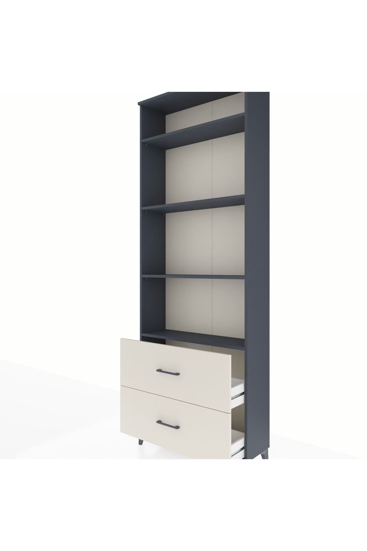 Arges Dolap 4 Raflı 2 Çekmeceli 88x30x243 - S33M132V4A