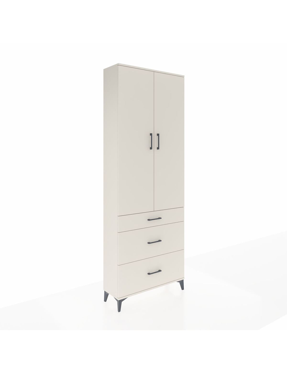 Arges Dolap 4 Raflı 3 Çekmeceli 2 Kapaklı 88x30x243 - S33M133V1A