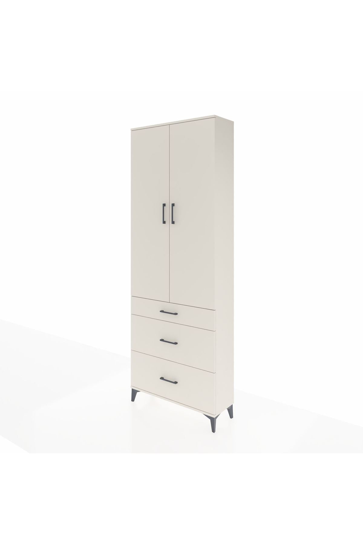 Arges Dolap 4 Raflı 3 Çekmeceli 2 Kapaklı 88x30x243 - S33M133V1A