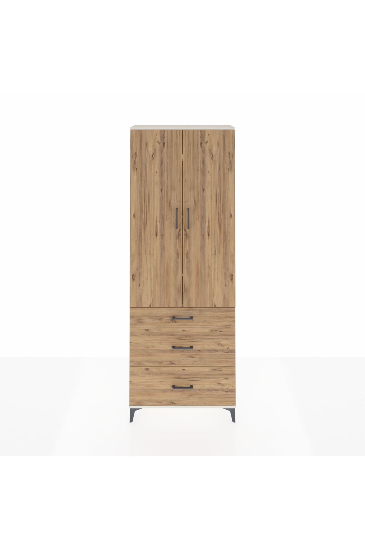 Arges Dolap 4 Raflı 3 Çekmeceli 2 Kapaklı 88x30x243 - S33M133V3A