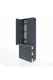 Arges Dolap 4 Raflı 3 Çekmeceli 2 Kapaklı 88x30x243 - S33M133V5A