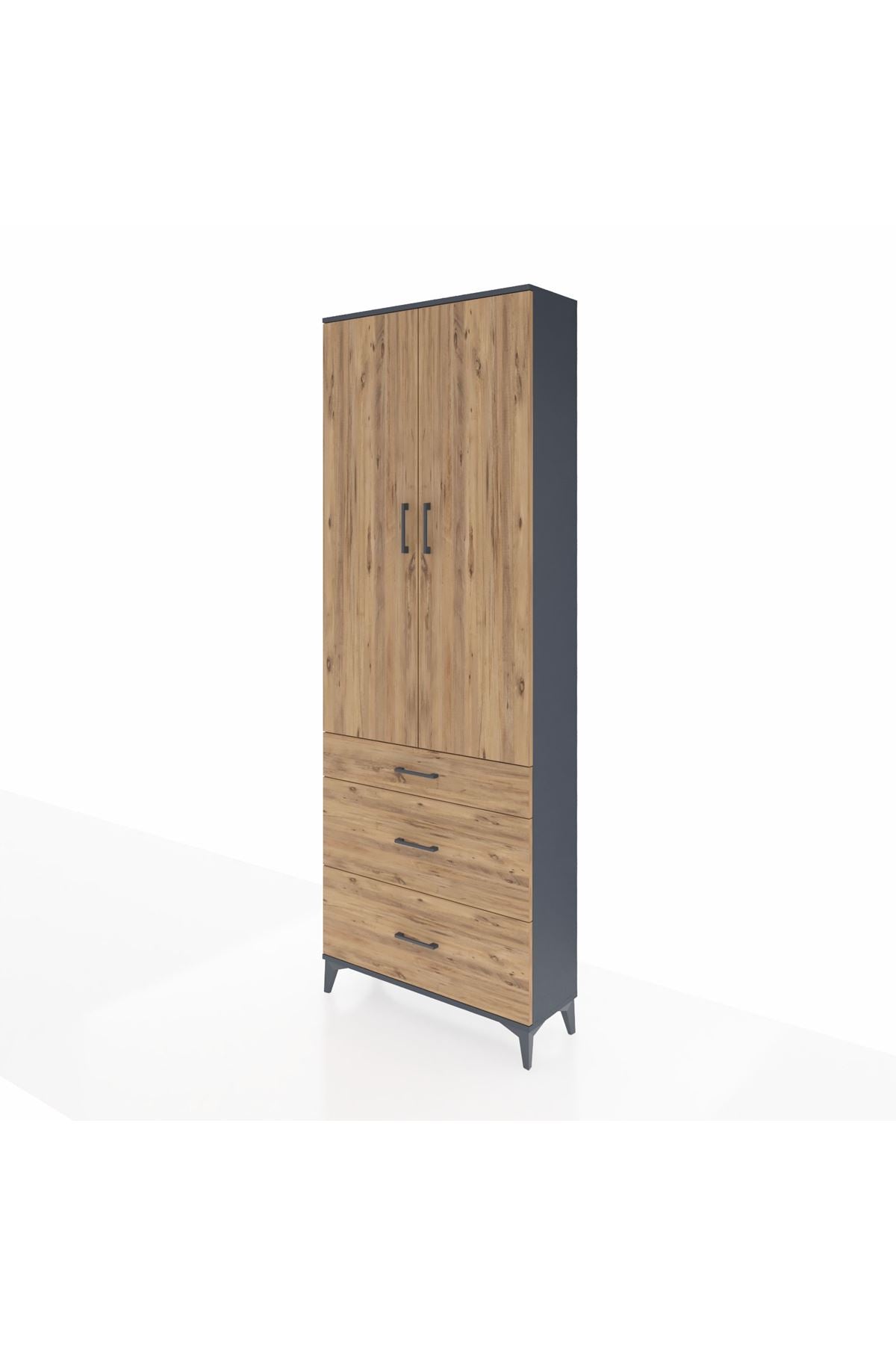 Arges Dolap 4 Raflı 3 Çekmeceli 2 Kapaklı 88x30x243 - S33M133V6A