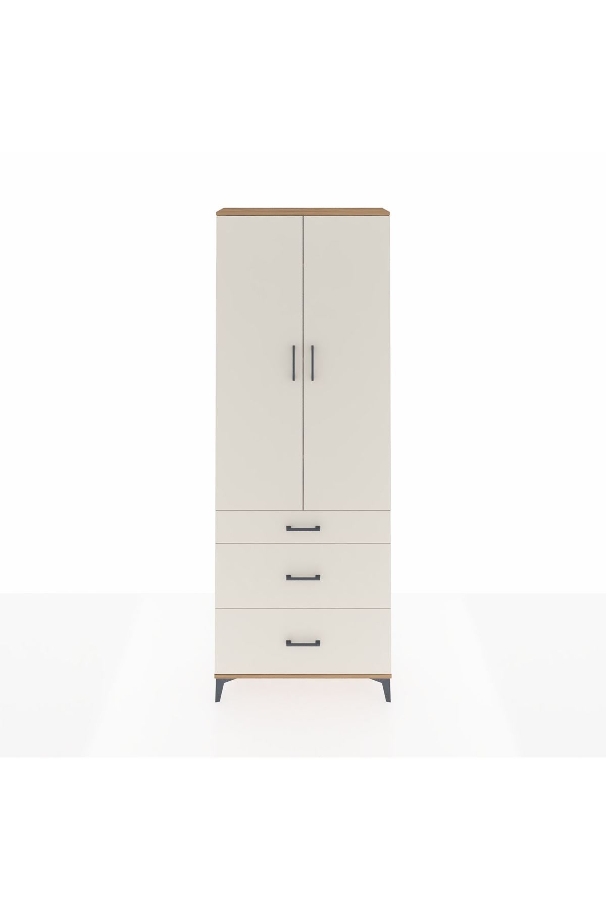 Arges Dolap 4 Raflı 3 Çekmeceli 2 Kapaklı 88x30x243 - S33M133V7A
