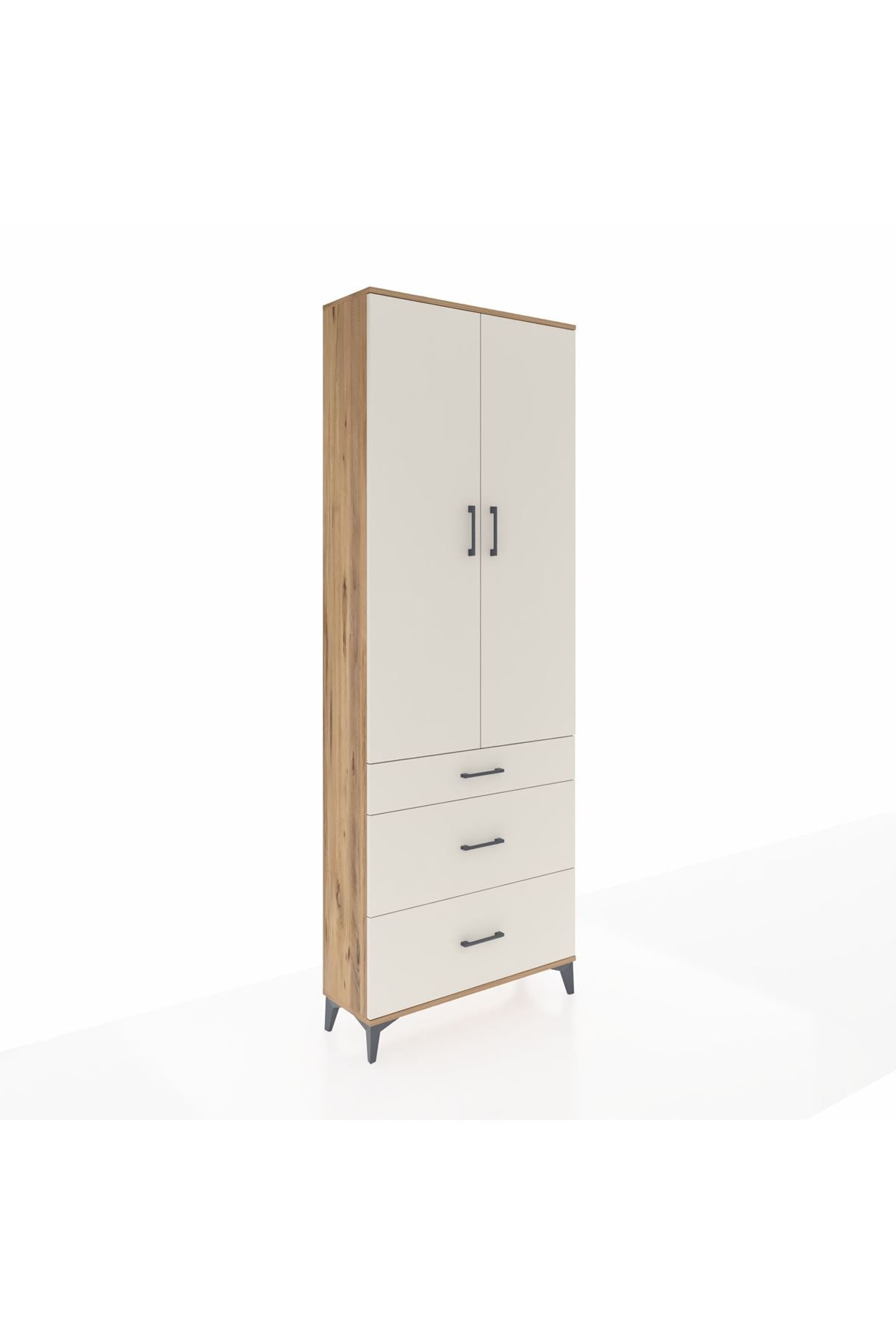 Arges Dolap 4 Raflı 3 Çekmeceli 2 Kapaklı 88x30x243 - S33M133V7A