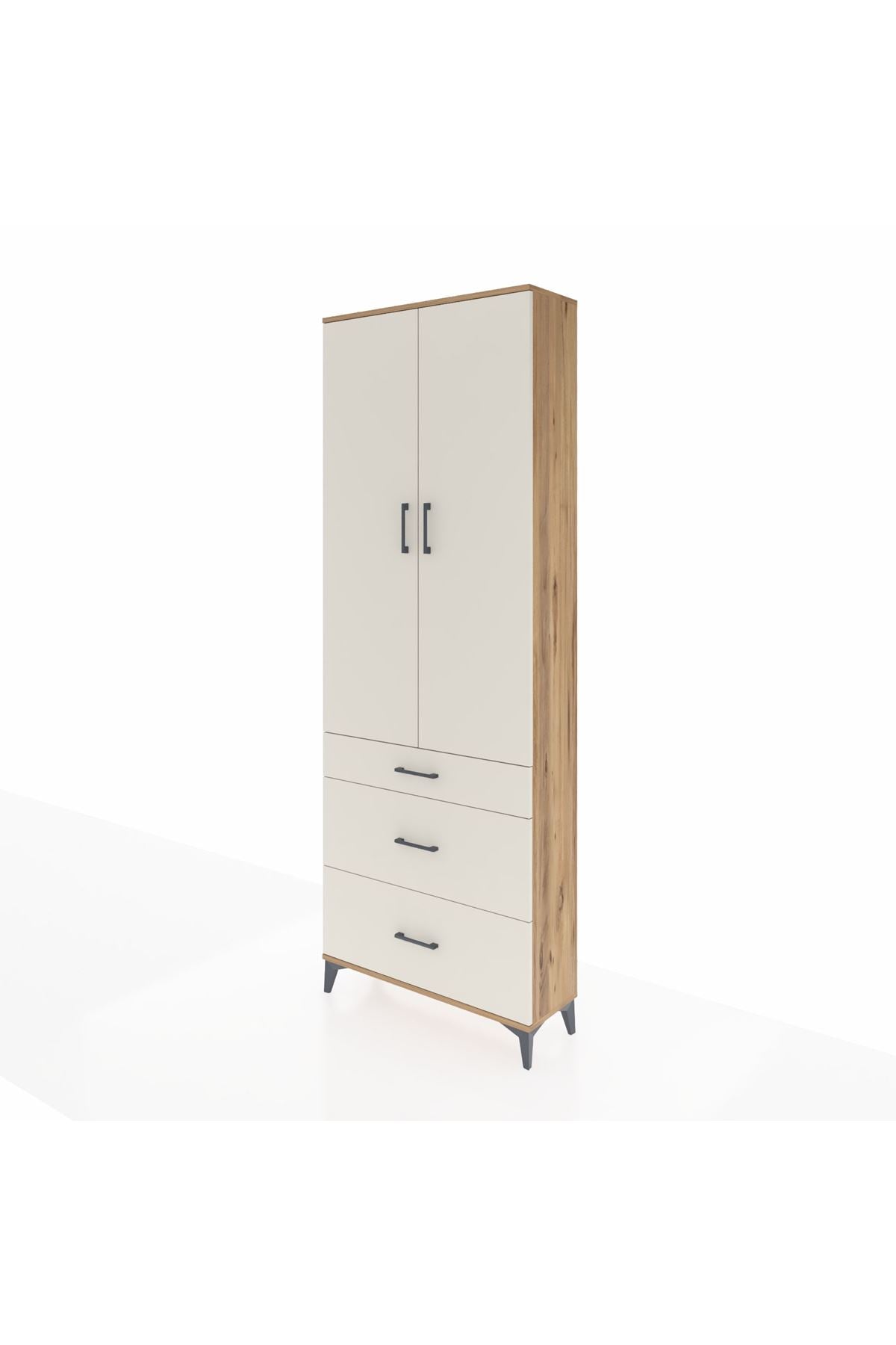 Arges Dolap 4 Raflı 3 Çekmeceli 2 Kapaklı 88x30x243 - S33M133V7A