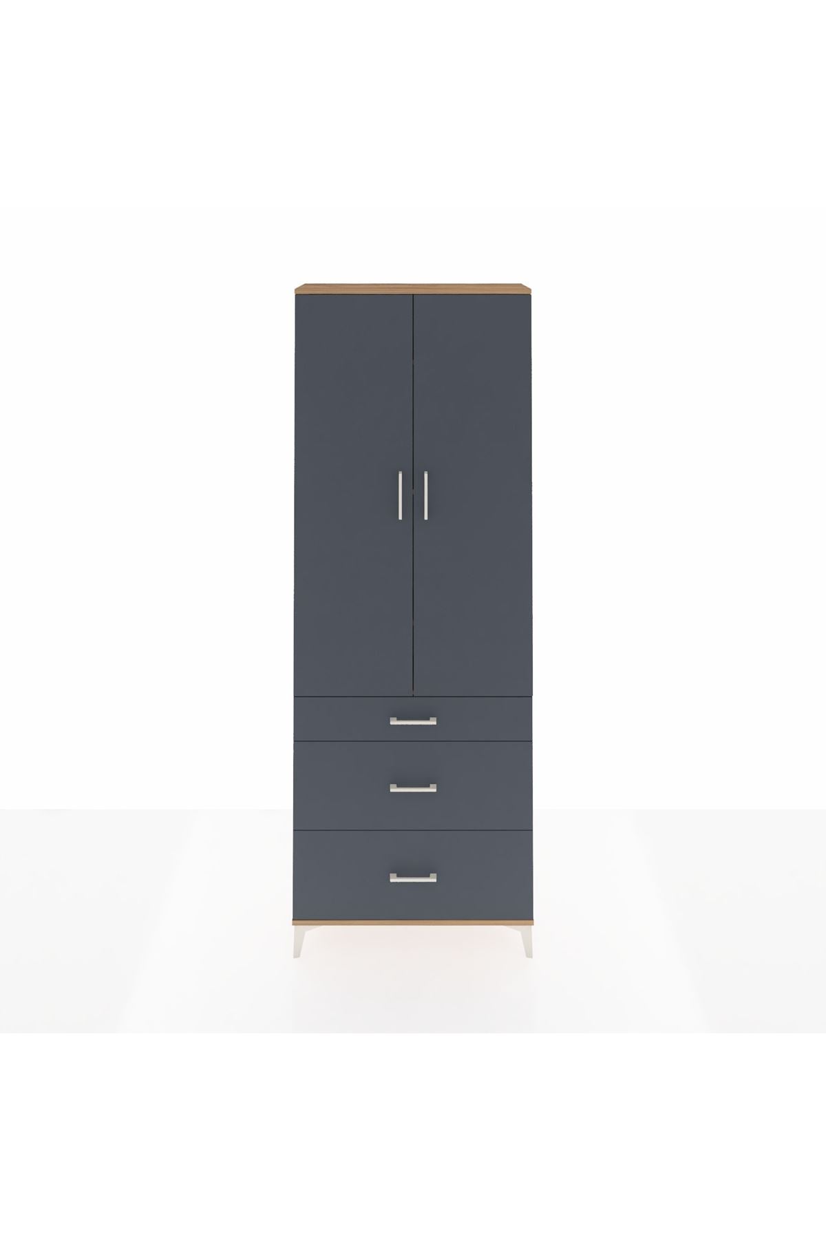 Arges Dolap 4 Raflı 3 Çekmeceli 2 Kapaklı 88x30x243 - S33M133V8A